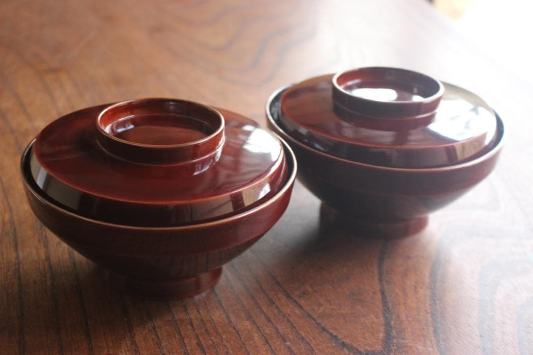 時代逸品！上質紅溜塗に極上高台寺蒔絵の美しいお椀2点（検加賀蒔絵吸物碗蒔絵椀