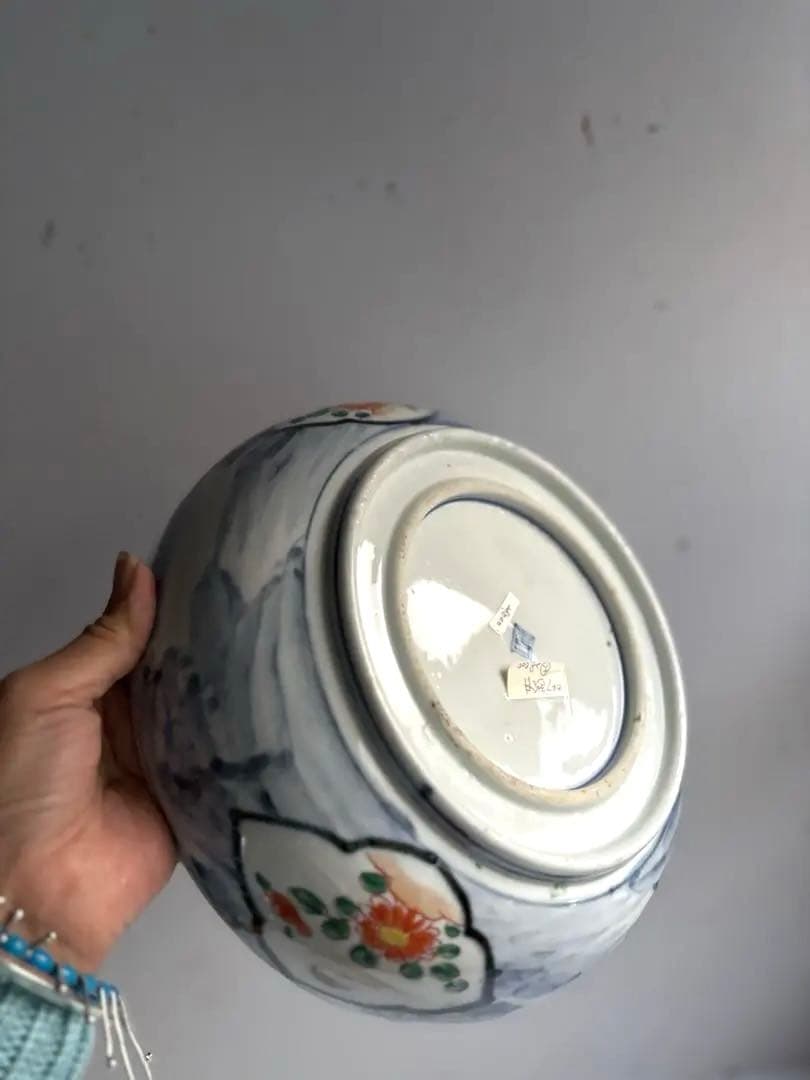 694 骨董 アンティーク 古伊万里 染付 豪華絢爛 色絵鉢 幕末