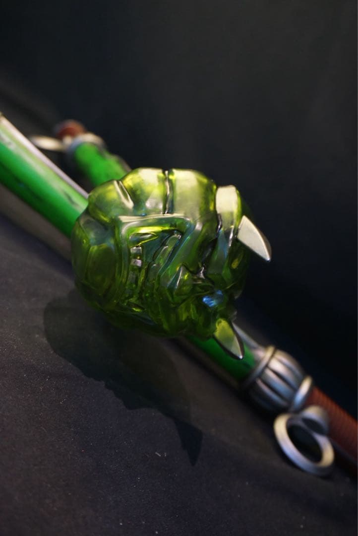 ラスト1 仮面ライダー歌舞鬼　音撃棒・烈翠　1：1プロップスケール