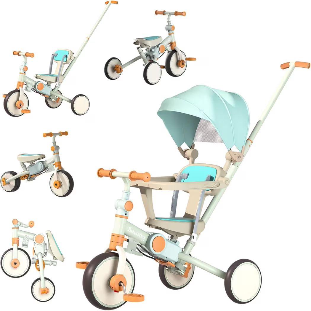 ☆美品☆ Bacany 子供用三輪車 7in1 三輪車 ステップ付き 折りたたみ