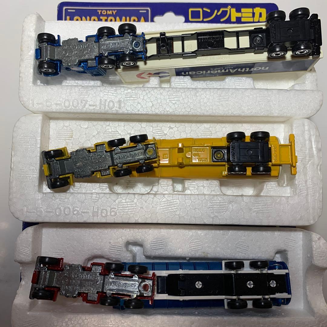 日本製ロングトミカ　ダイアモンドレオ　タンク　ダンプ　バントレーラー　3台セット