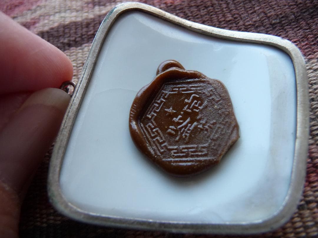 中国　銀細工　七宝　銀線　簪　粉彩　ペンダント