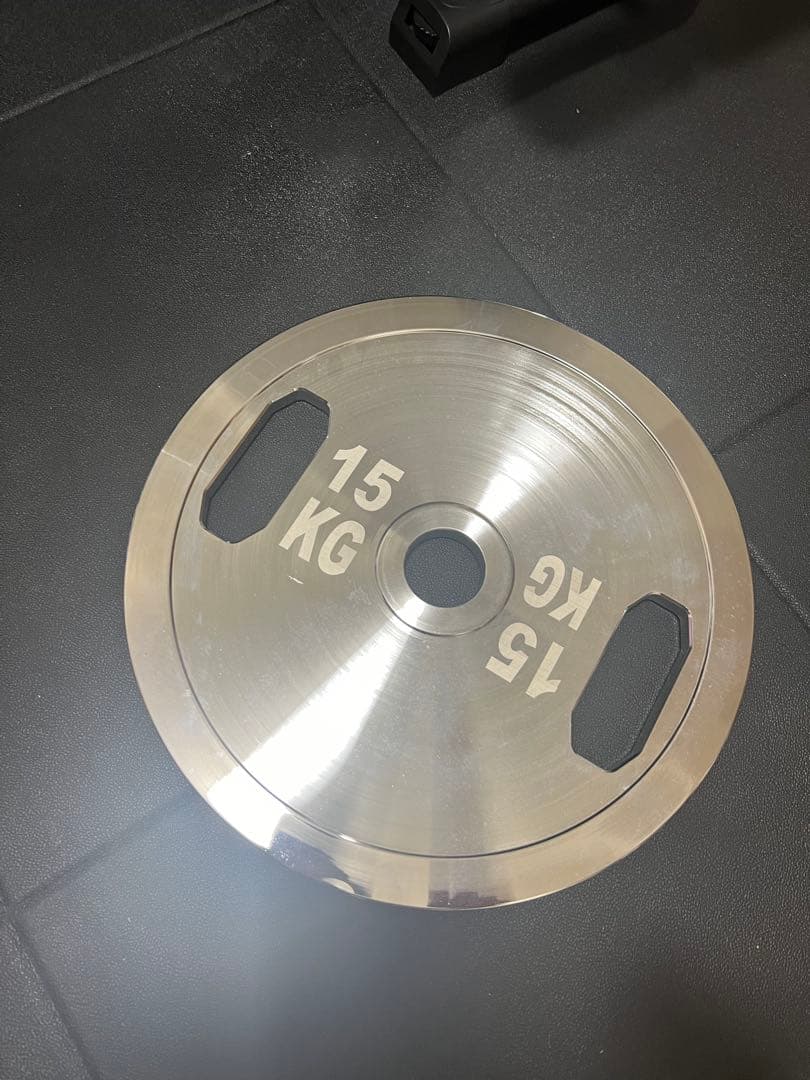 15kg ダンベルプレート シルバー/イエロー