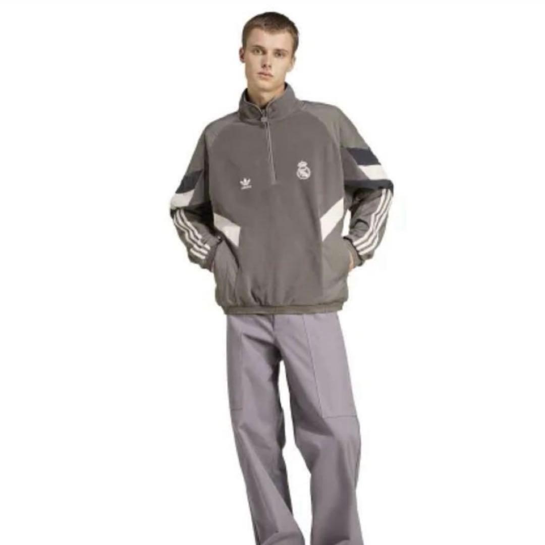 adidas レアルマドリード フリーススウェット 24/25 ハーフジップ