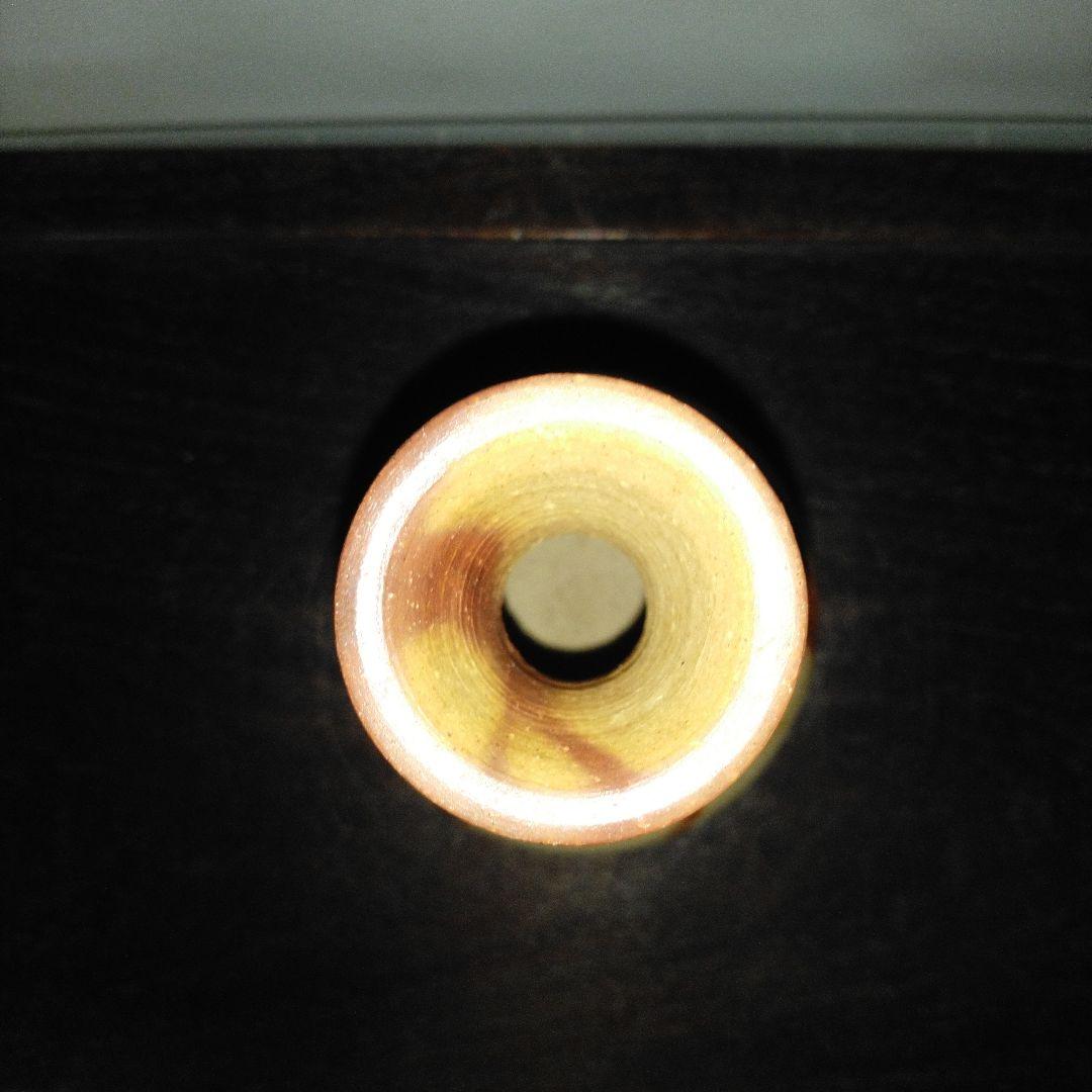 NO620 備前焼　花瓶　火襷　陶印アリ