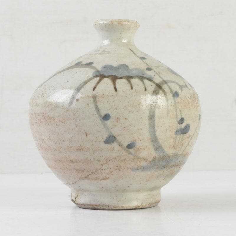 伊万里焼　古伊万里　染付　花文　油壷　小壷　V　9727