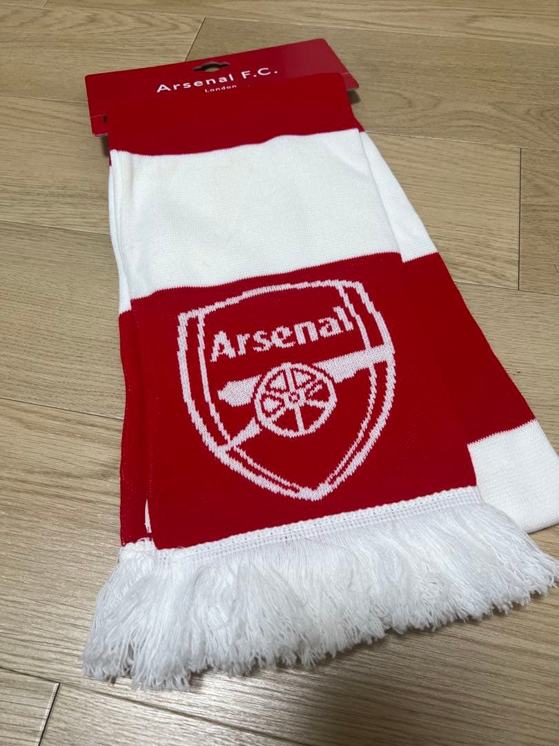 新品‼︎アーセナルFC ロゴ入りスカーフ 赤白