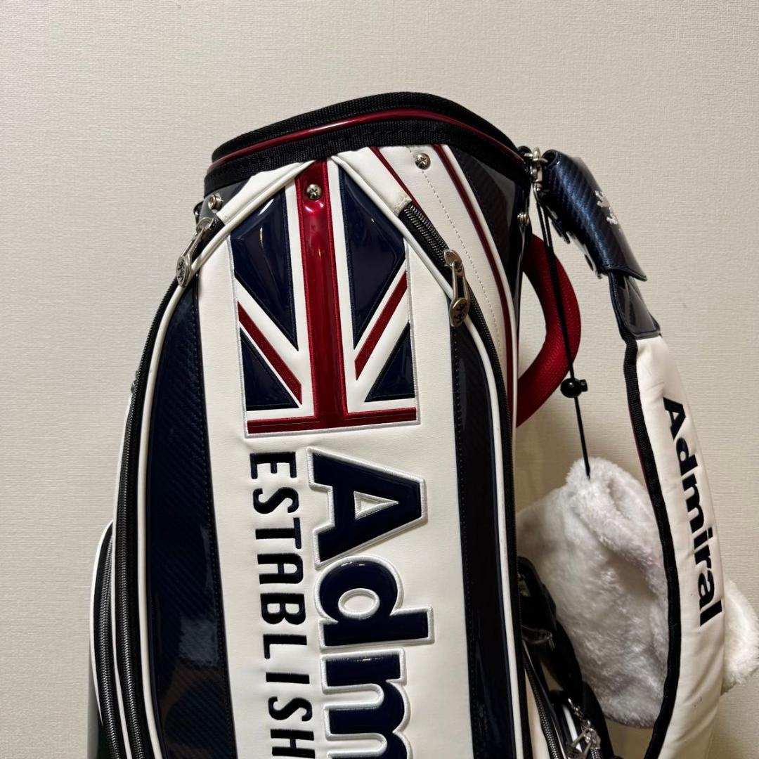 良品 Admiral アドミラル キャディバッグ 9型 トリコロール