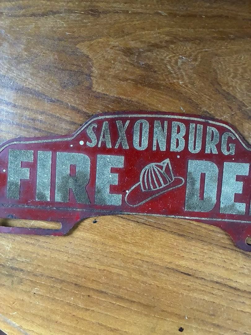 アンティーク　サイン　プレート　ブースター　ライセンス　看板　消防署　アメリカ