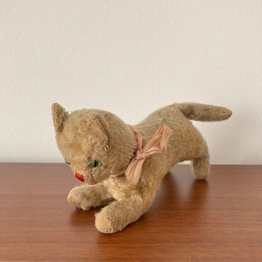 希少　猫　ネコ　ぬいぐるみ　ドイツ　ヴィンテージ　アンティーク