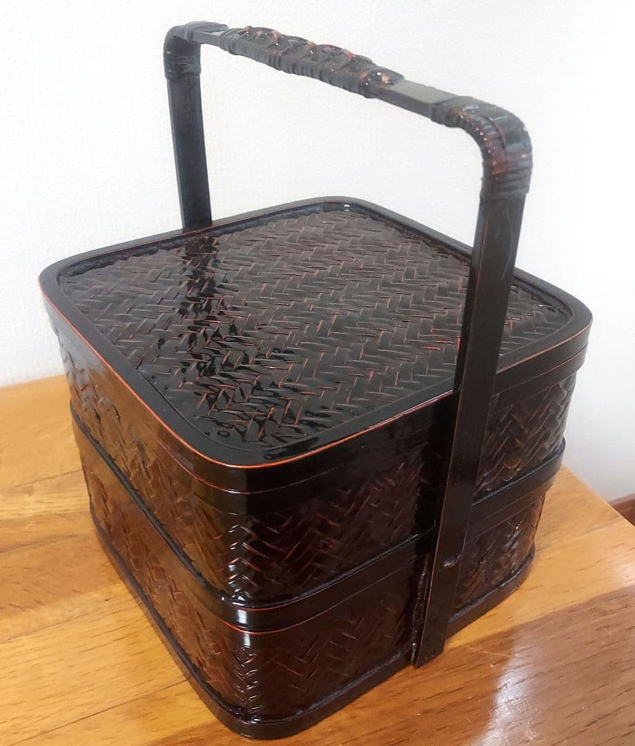 美品　竹細工　野点　煎茶　ランチボックス　茶籠