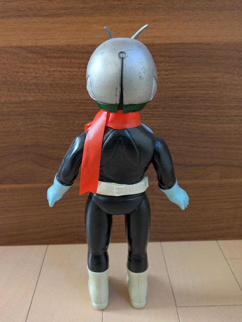 旧バンダイ製ソフビ 仮面ライダー1号 スタンダードサイズ 面取れ 昭和レトロ