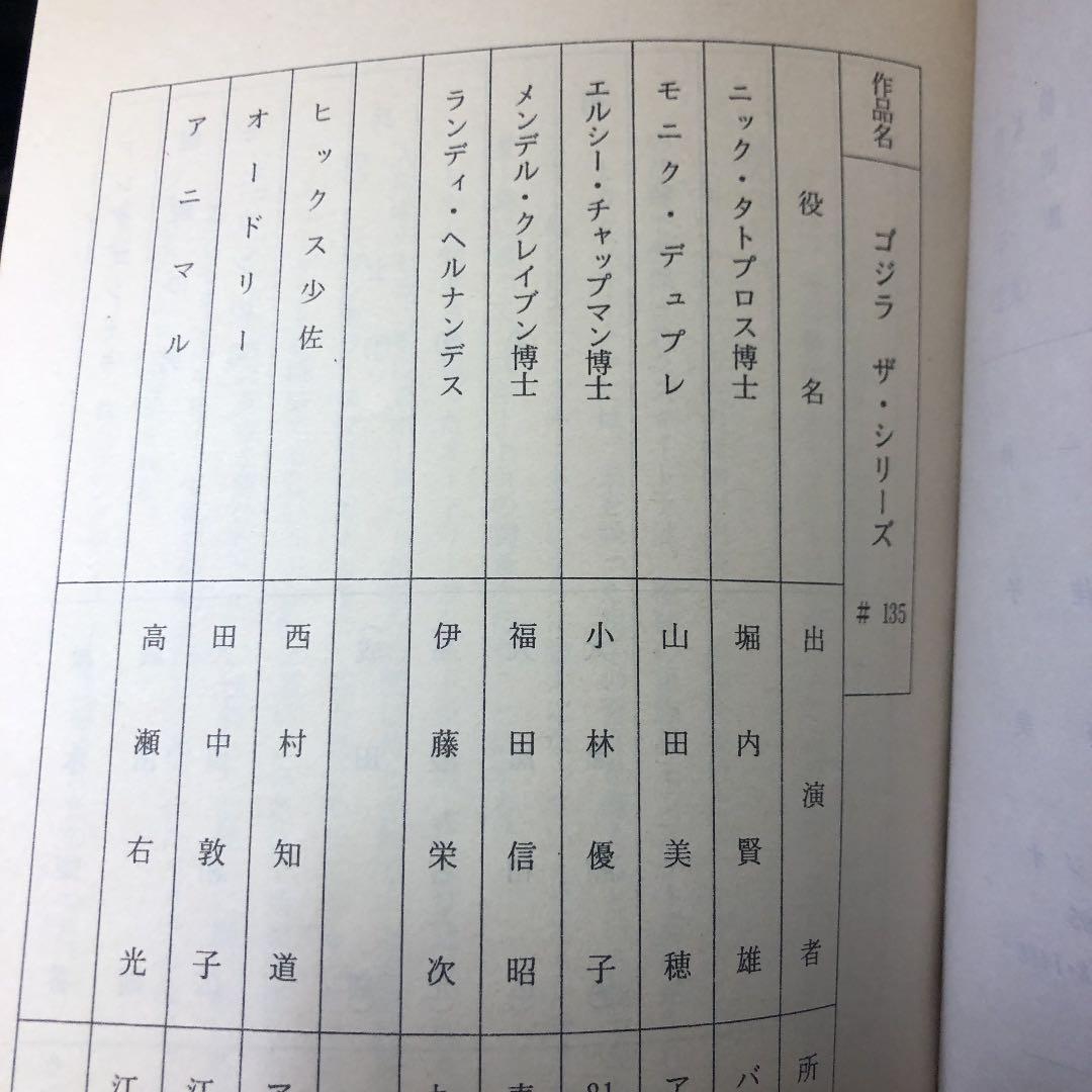 超希少　日本に3冊！　ゴジラ　ザ・シリーズ　声優直筆サイン入吹替え台本