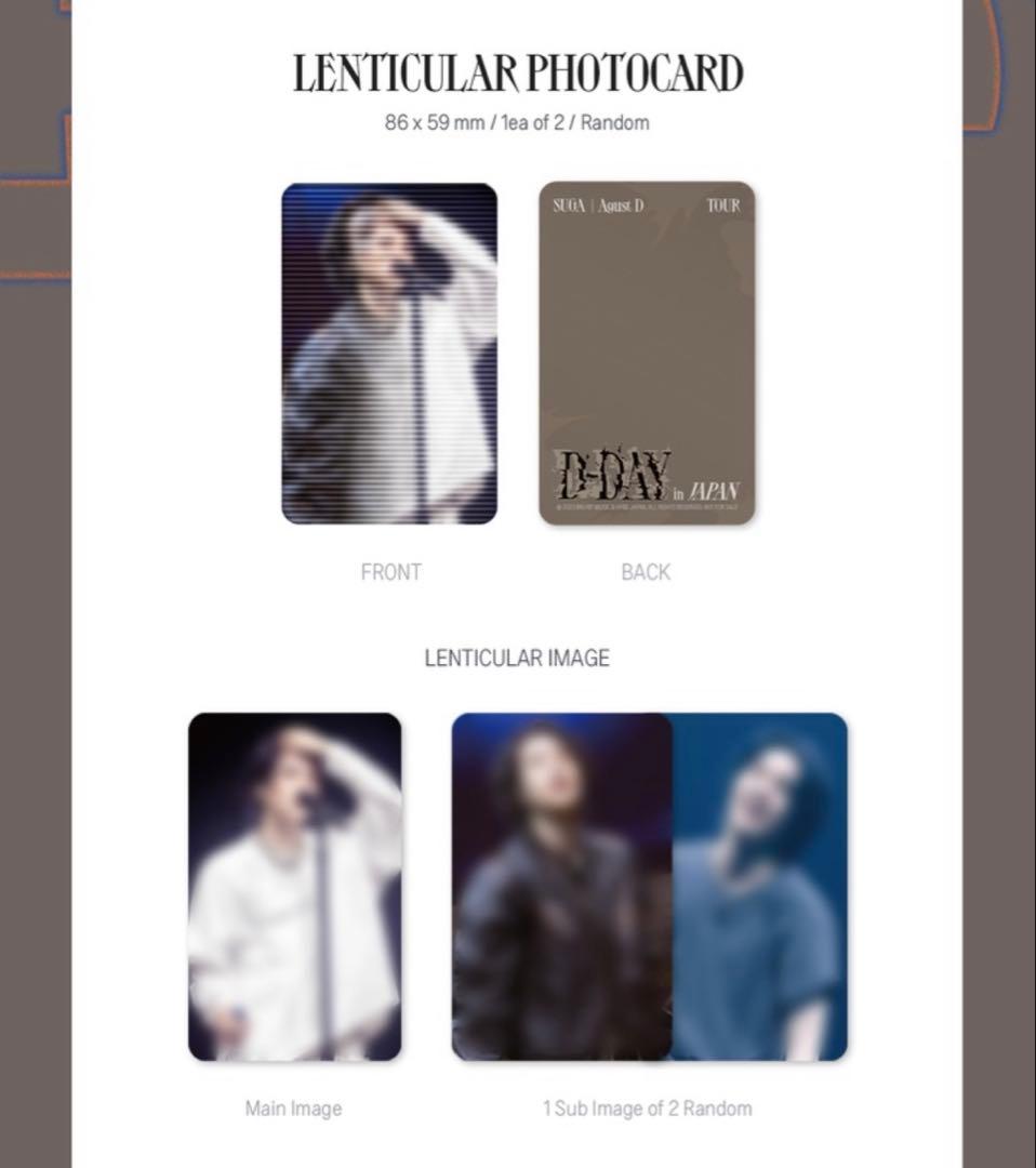 【A】BTS SUGA D-DAY in Japan BluRay＆DVD