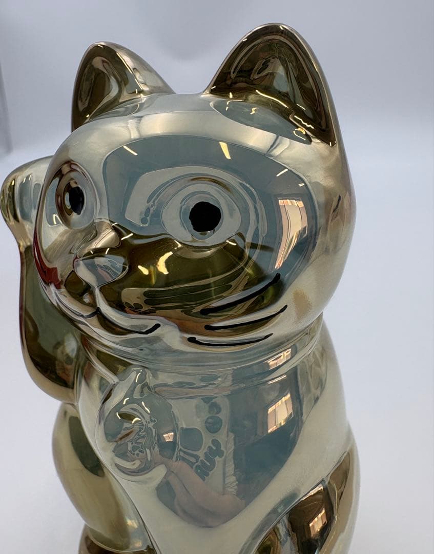 【美品】Baccarat バカラ　まねき猫 クリスタル ガラス ゴールド　箱付