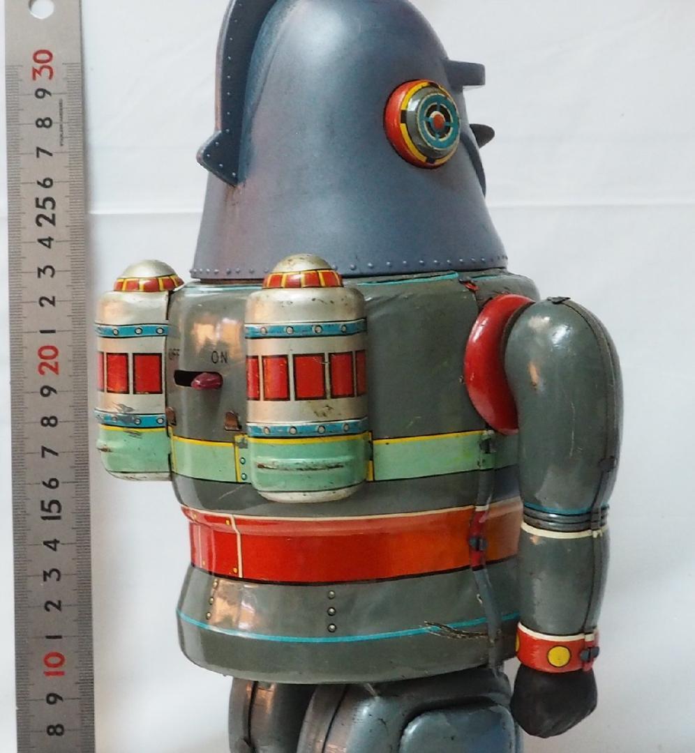 野村【鉄人28号 No.2 ブリキ電動歩行 動作不良】当時物TIN TOY 箱無