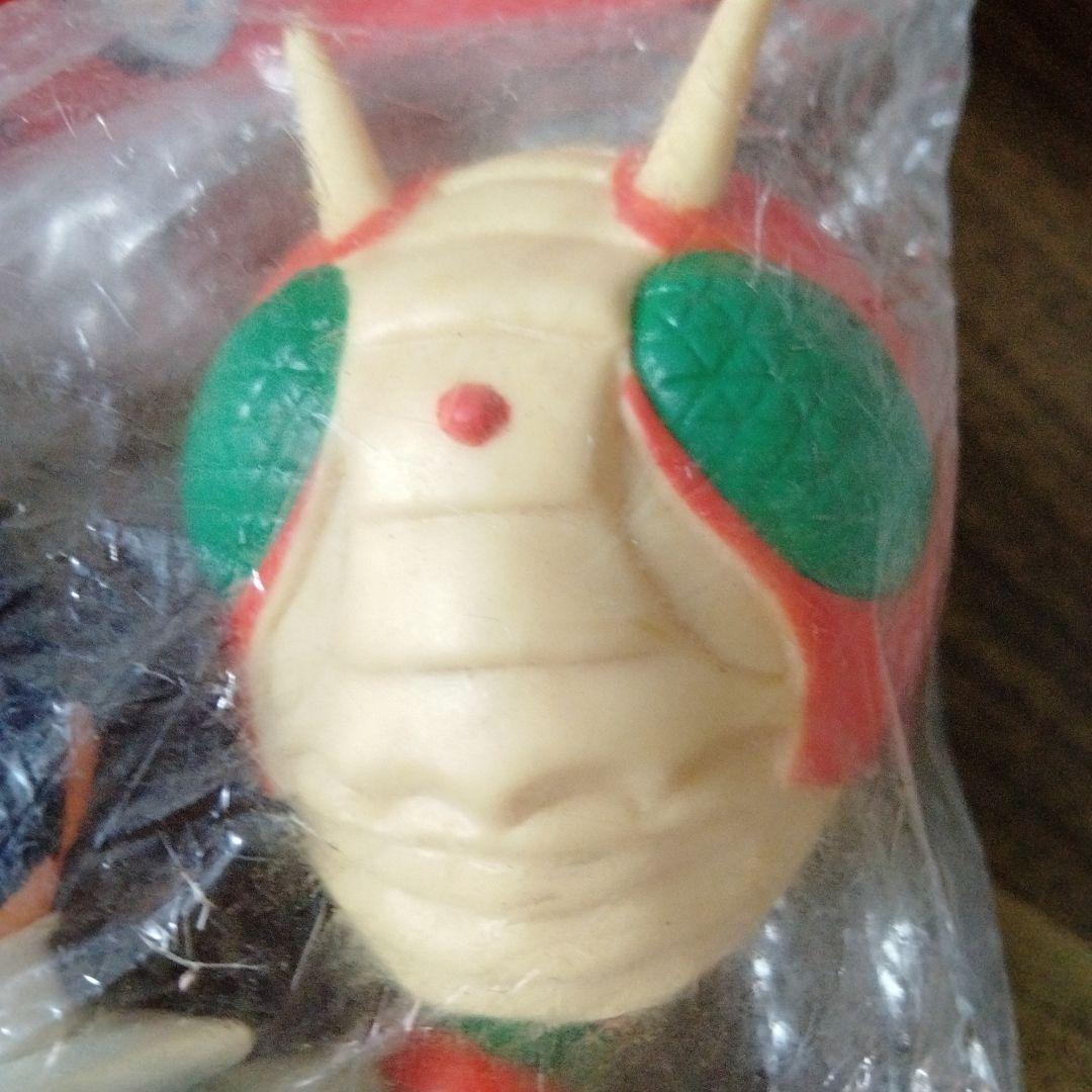 状態最良仮面ライダーV3面取れソフビマフラー付き当時物パチ