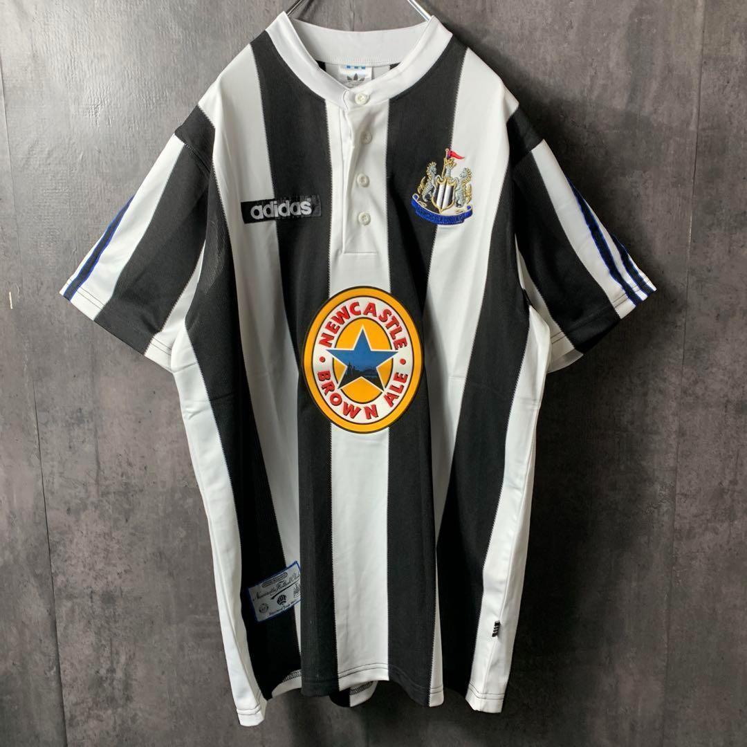 【★ニューカッスル】 アディダス サッカー 95年 レトロ ユニフォーム 2XL