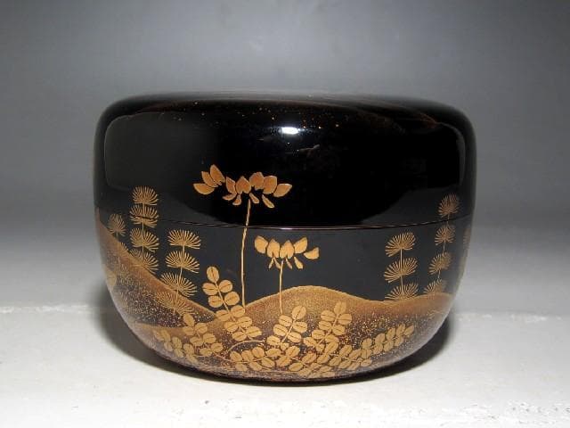 千家十職 中村宗哲 春野蒔絵平棗 裏千家淡々斎花押ｋ200