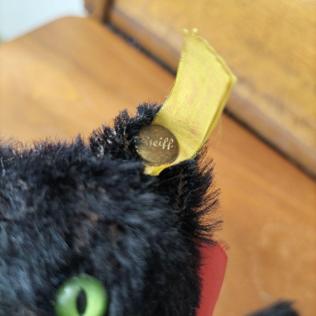 ビンテージ　シュタイフ　kitty キャット　黒猫