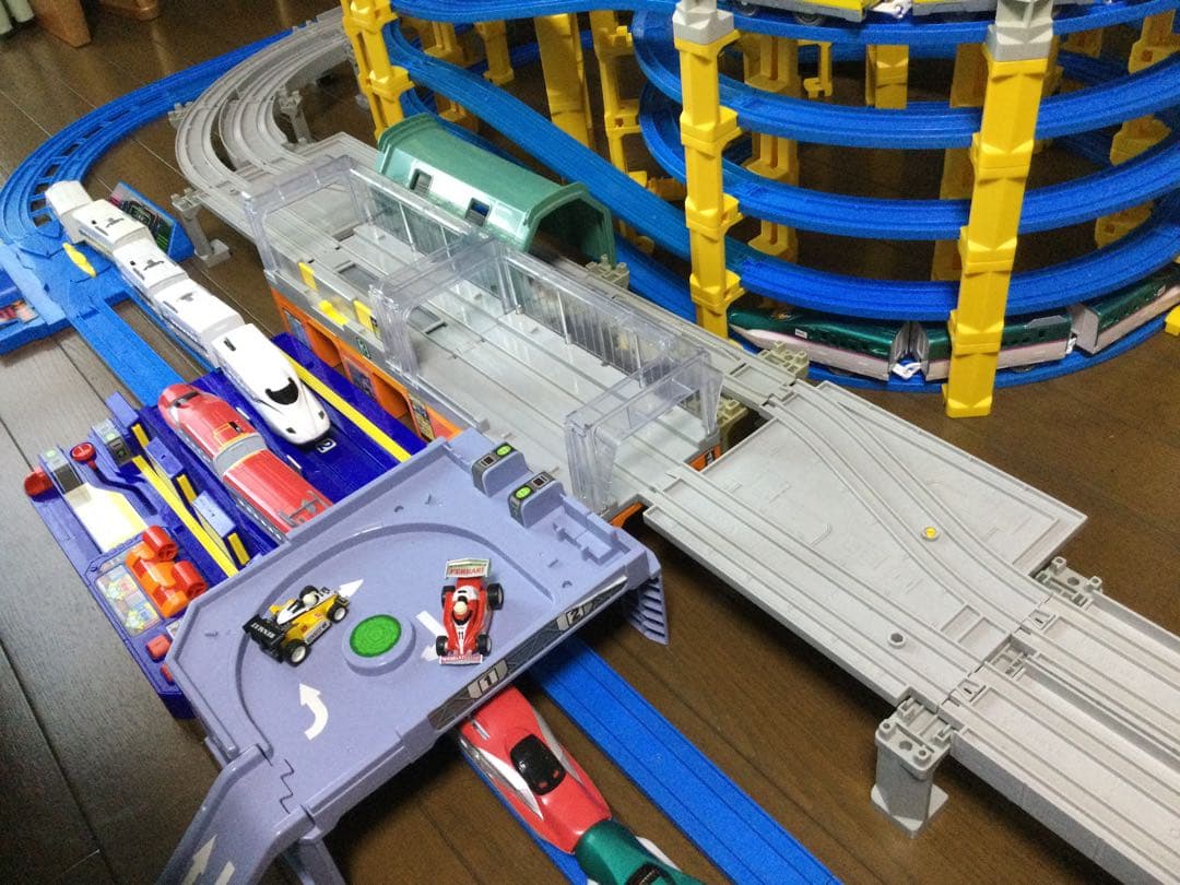 プラレール線路　高架レイアウト　タワー　制作例　参考出品