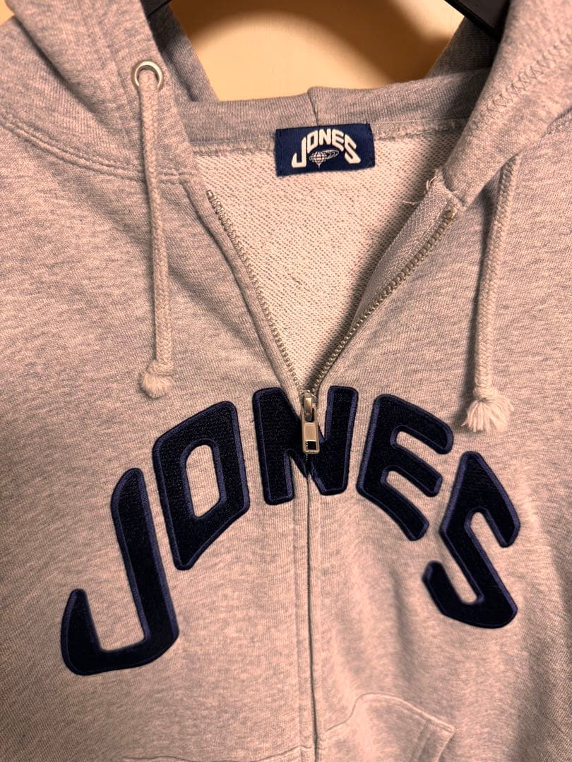 【別注】JONES / フロント刺繍 フルジップフーディー