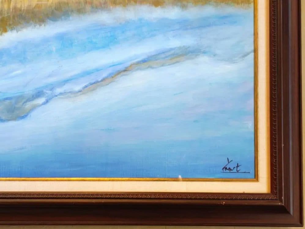 【送料込】F30号 大型 油彩額縁 アクリル板 公募展 個展 即発送 搬入