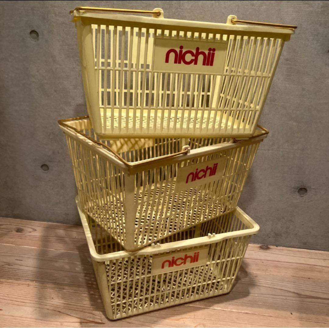 昭和レトロ　買い物カゴ　ニチイ　イズミヤ　平和堂等　レトロポップ　企業物　12個