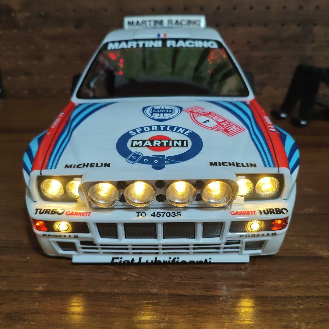 タミヤ　ランチアデルタ　ラリー　ボディ　電飾施工済