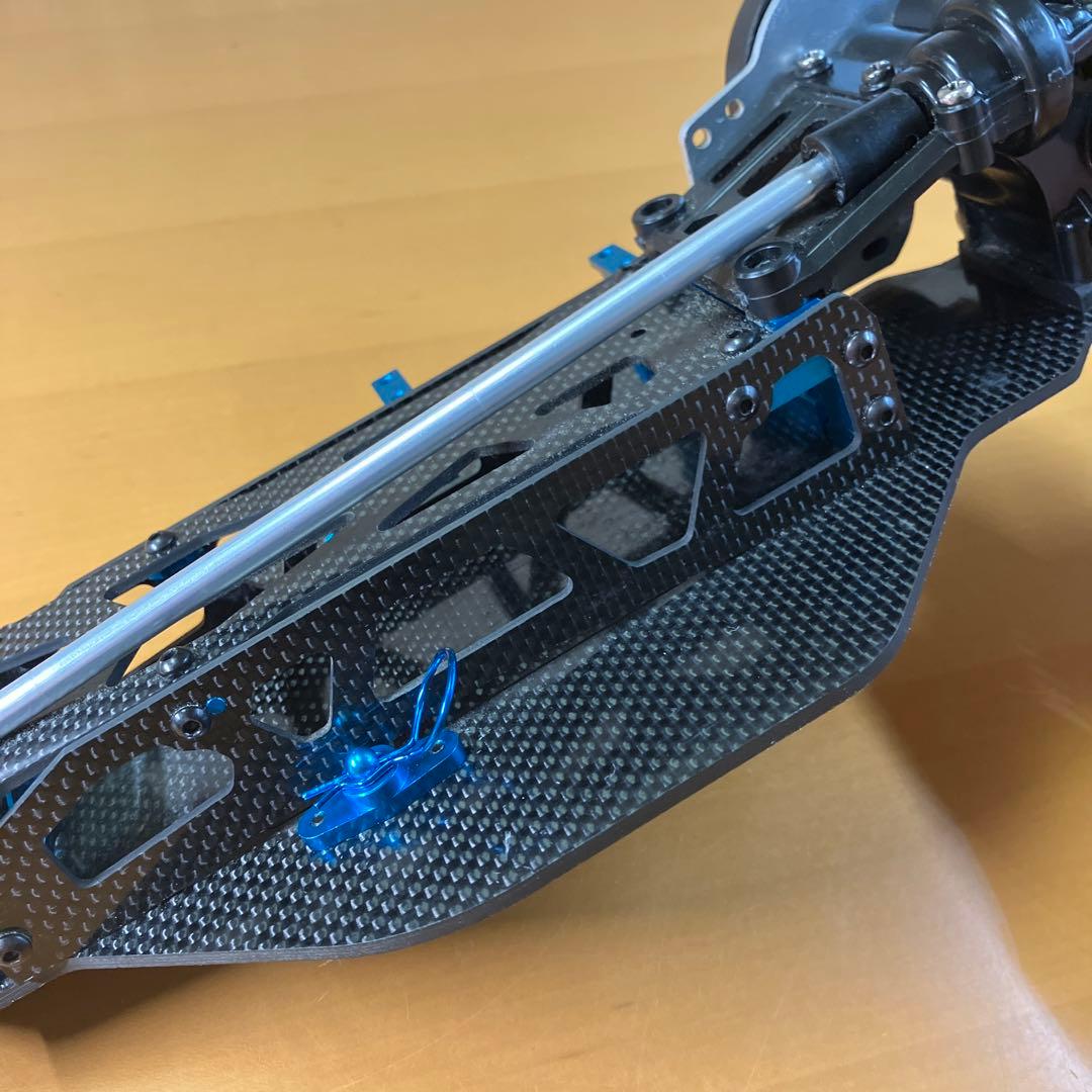 【レア】タミヤ ラジコン DF03 カーボンシャーシ　前後ギアボックス付き