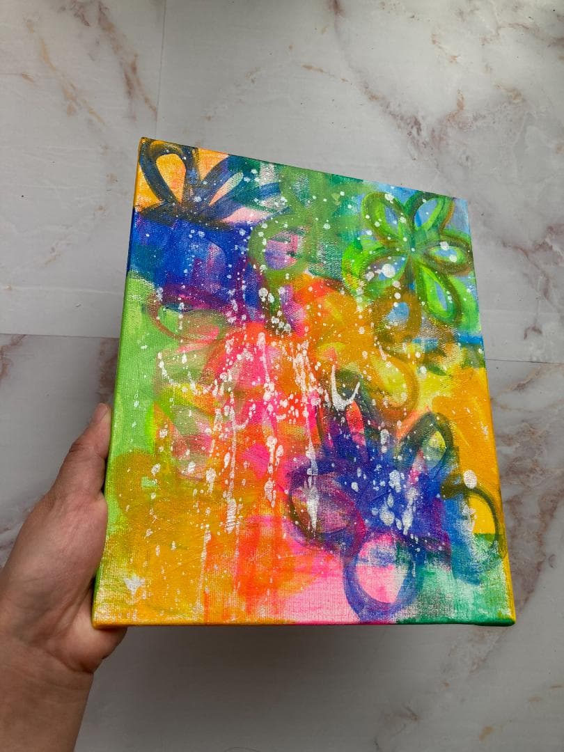 RENA F3サイズ　原画　絵 アート 抽象画 アートボード　キャンバス