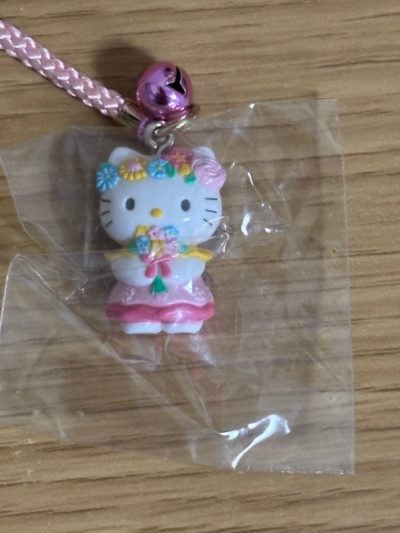 サンリオ　ハローキティ　根付　ストラップ　お花屋さん　限定　2003 #12