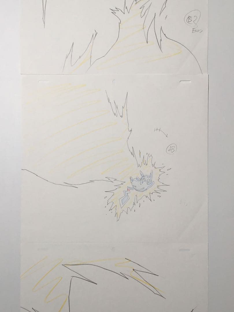 直筆 原画 世界に一枚 杉森健 ポケモン ピカチュウ POKEMON　3枚