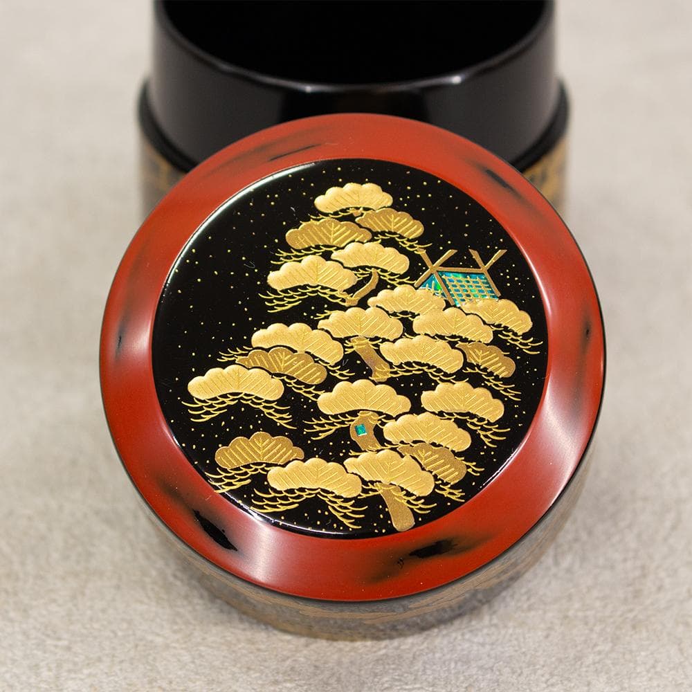 中谷秀斎 住吉蒔絵 茶器 棗 螺鈿装飾 茶道具 共箱