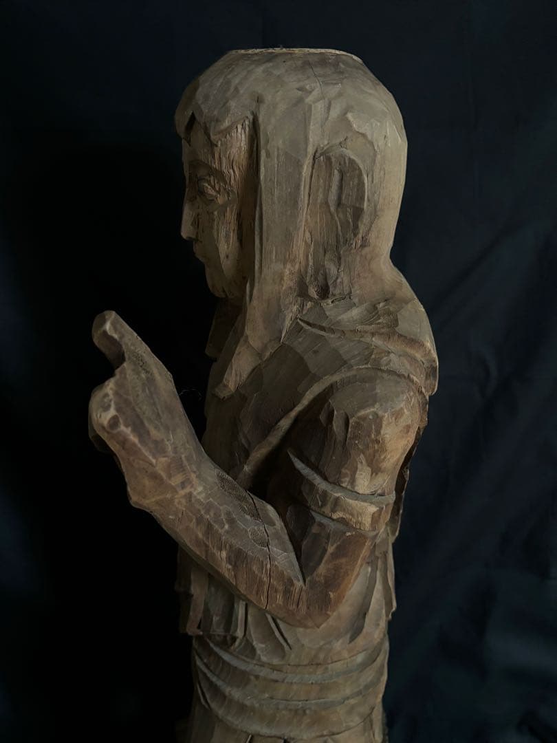 木彫 時代 仏像 70cm 菩薩立像 観音立像 仏教美術 木製 聖徳太子