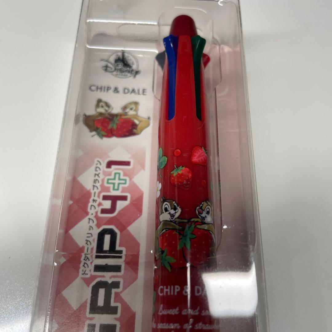 春人気　ディズニー限定完売ドクターグリップ　チップデール　いちご