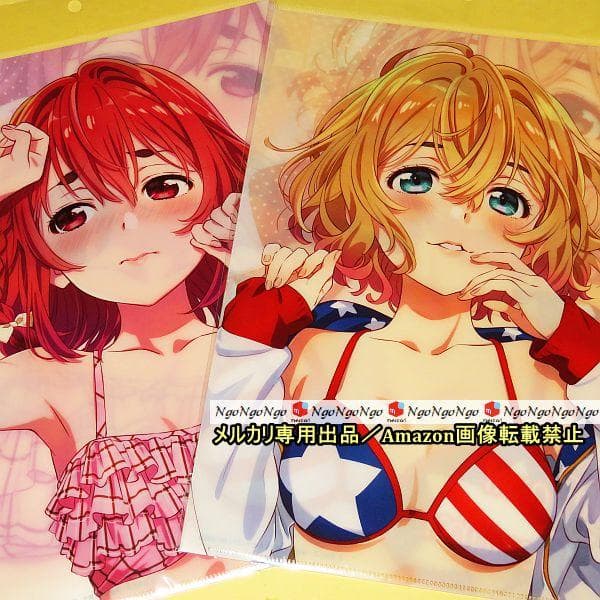 かのかり おっぱいマウスパッド柄 クリアファイル 4種セット