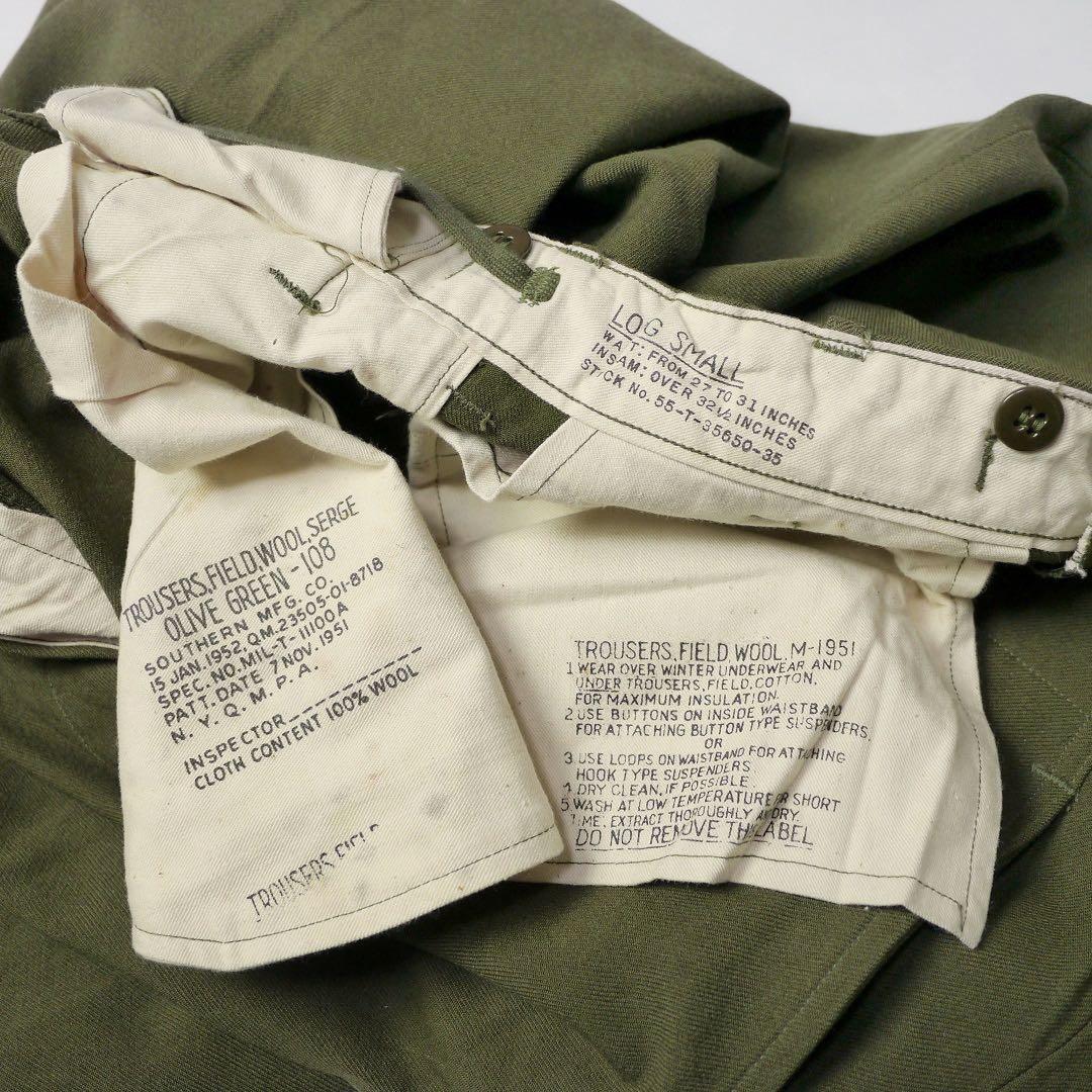 デッド50sビンテージM-1951ミリタリー米軍ウールパンツ トラウザーズ軍物S