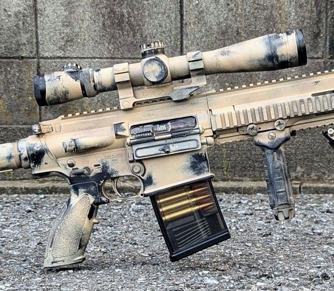 次世代電動ガン HK417 ショートハンドガード アーリーバリアント 実戦塗装