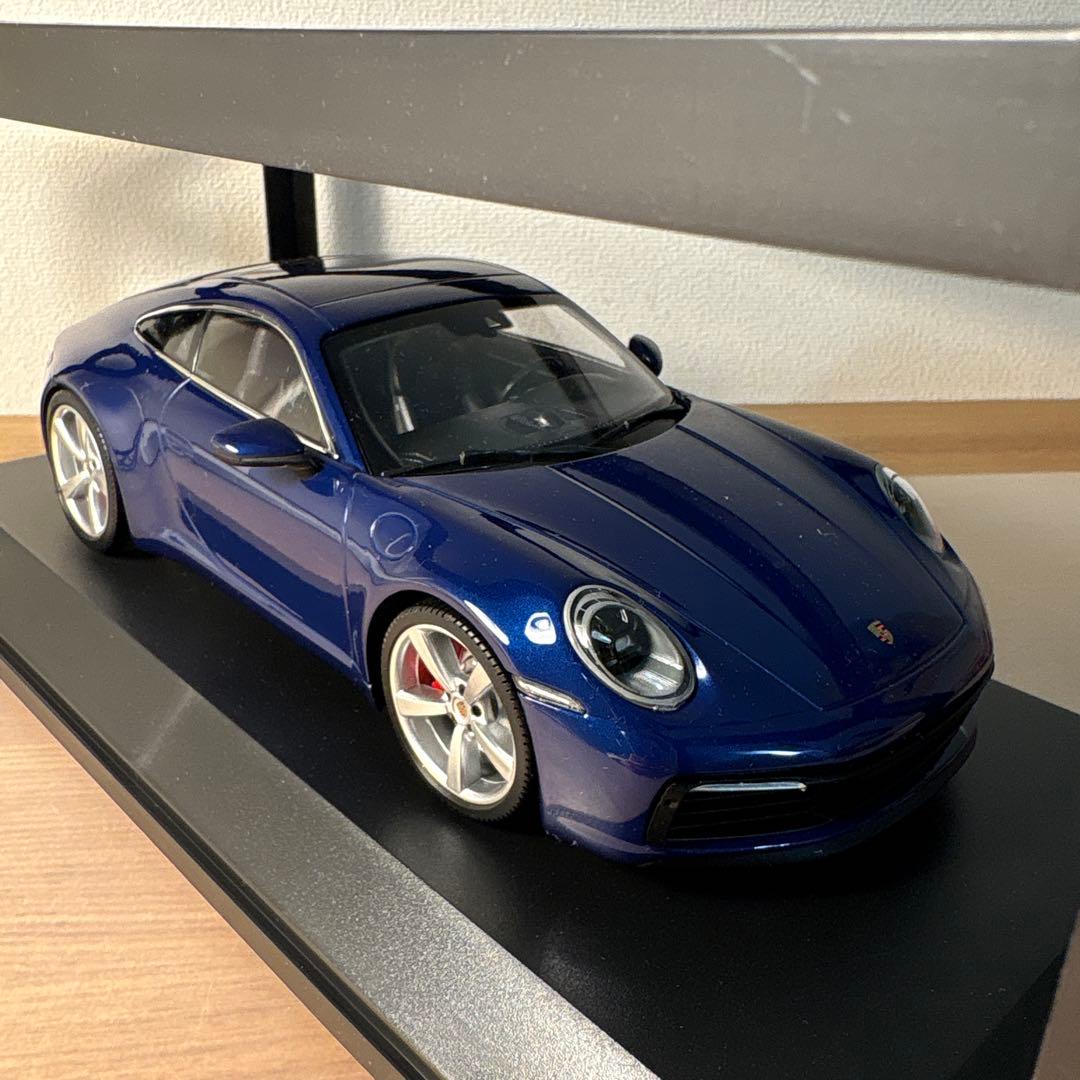 ミニチャンプス　ポルシェ　911 カレラ　4S 1/18 ミニカー　ブルー