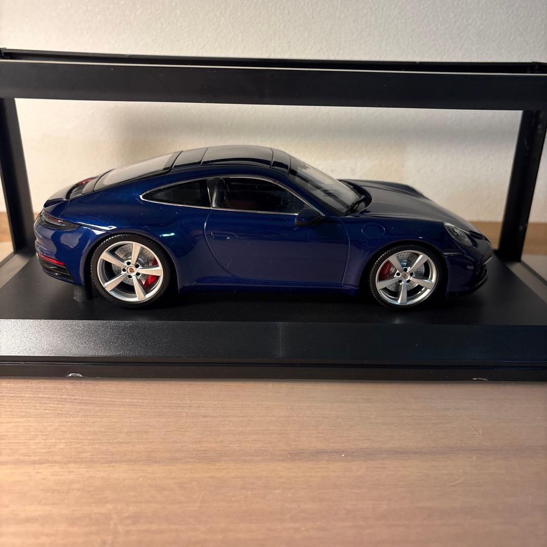 ミニチャンプス　ポルシェ　911 カレラ　4S 1/18 ミニカー　ブルー