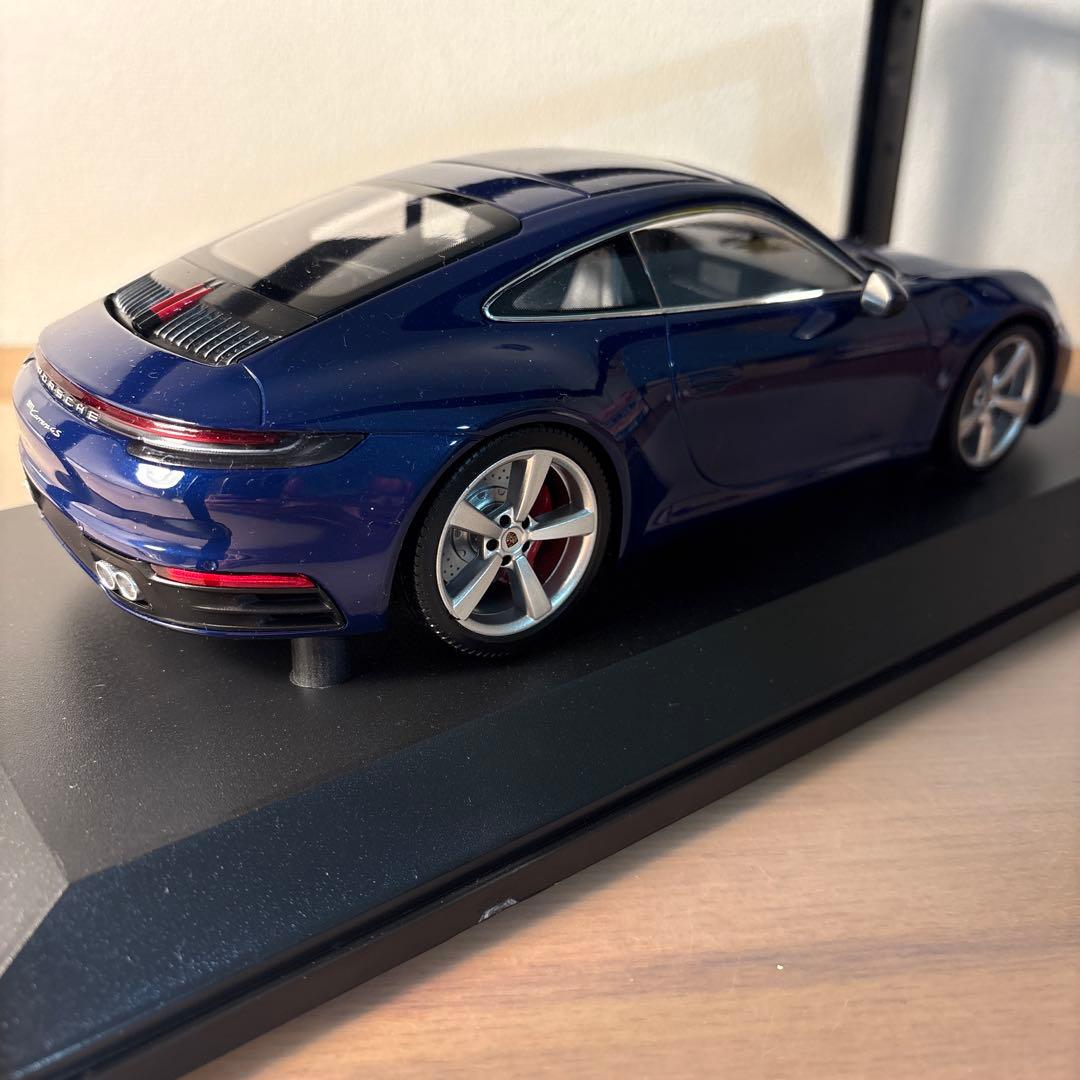 ミニチャンプス　ポルシェ　911 カレラ　4S 1/18 ミニカー　ブルー