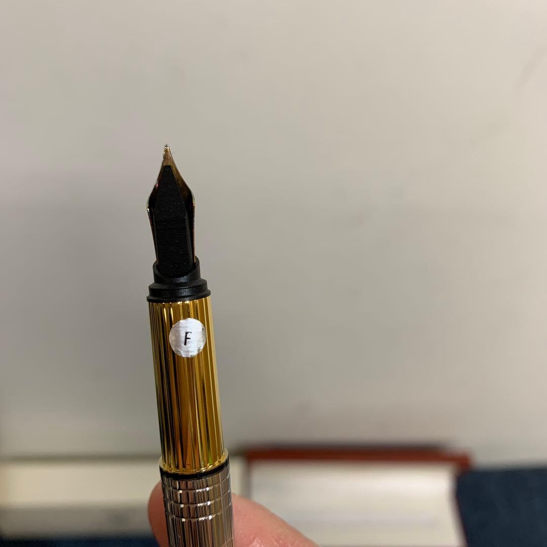 カルティエ 万年筆 ペン先 18K 750 刻印 シルバー ゴールド