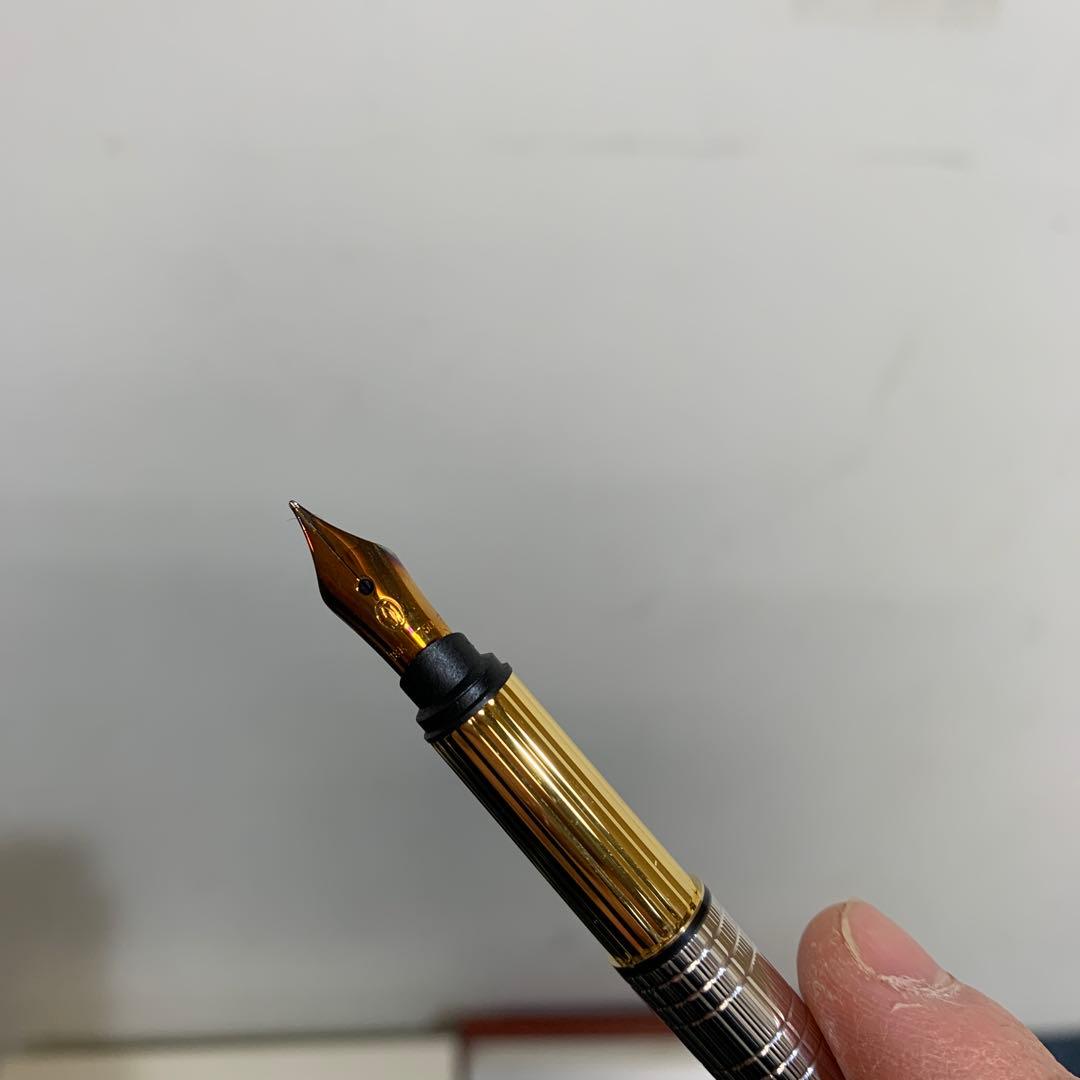 カルティエ 万年筆 ペン先 18K 750 刻印 シルバー ゴールド