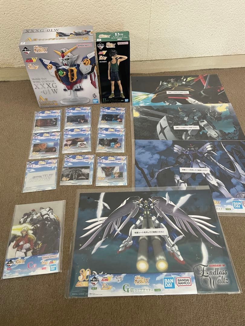 一番くじ　新機動戦記ガンダムW Ａ賞Ｂ賞Ｃ賞 オマケ付　16点SET