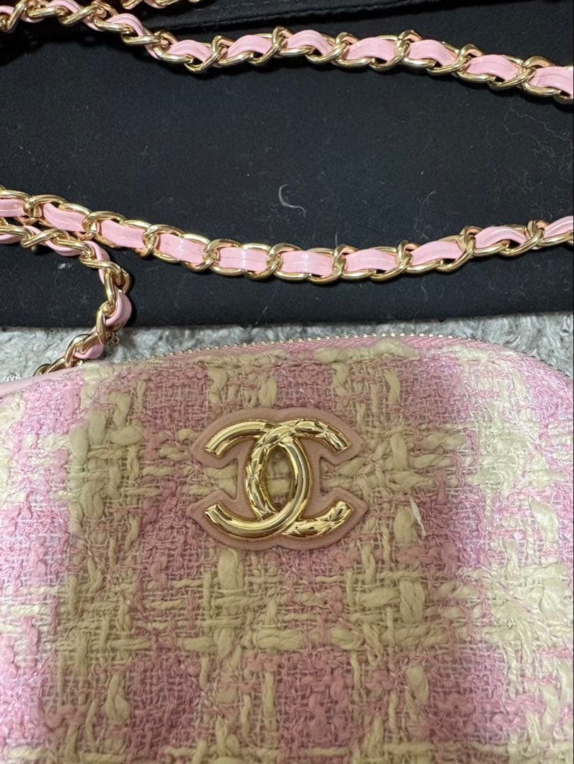 CHANEL ツイードバッグ ピンクチェック　ノベルティ