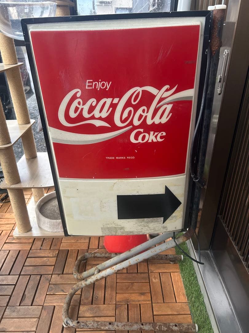 サイズでかいです　コカコーラ　レトロ看板 ライト　ヴィンテージ希少