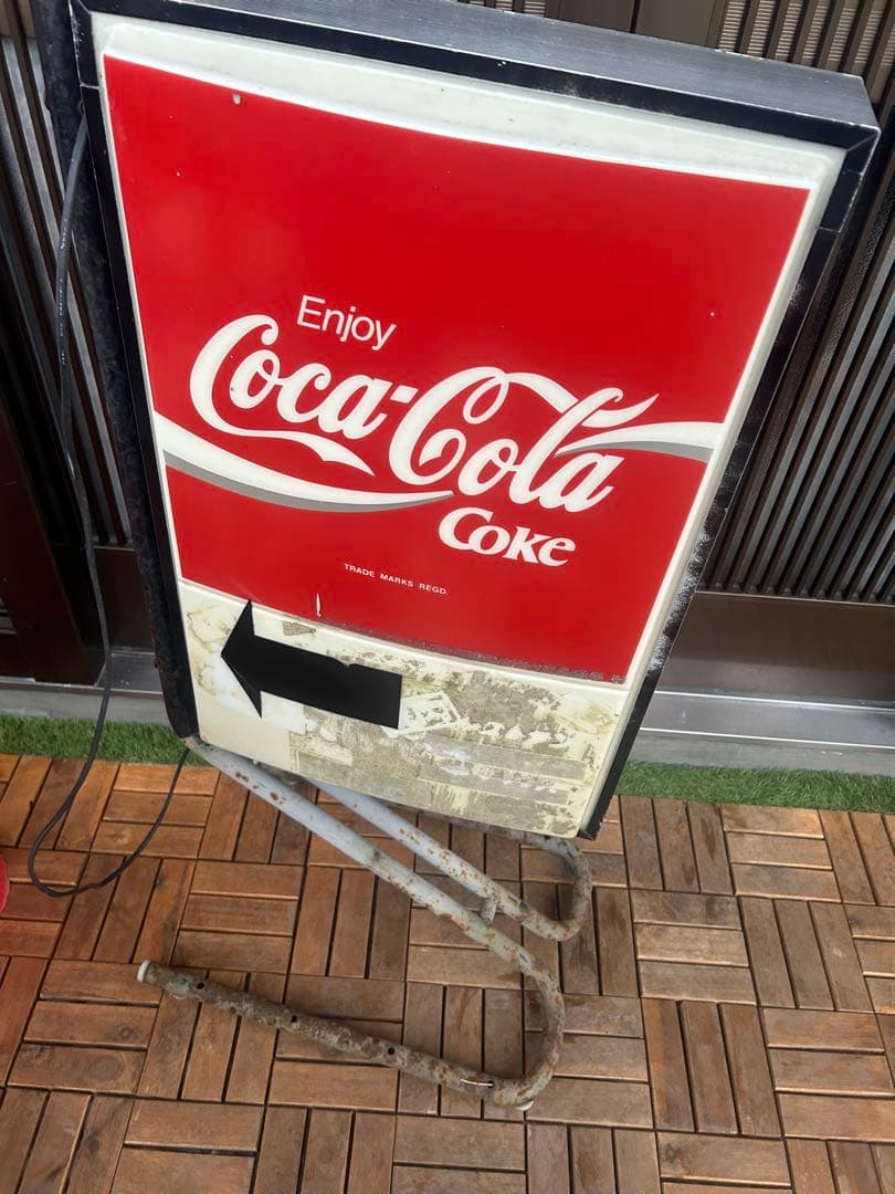 サイズでかいです　コカコーラ　レトロ看板 ライト　ヴィンテージ希少