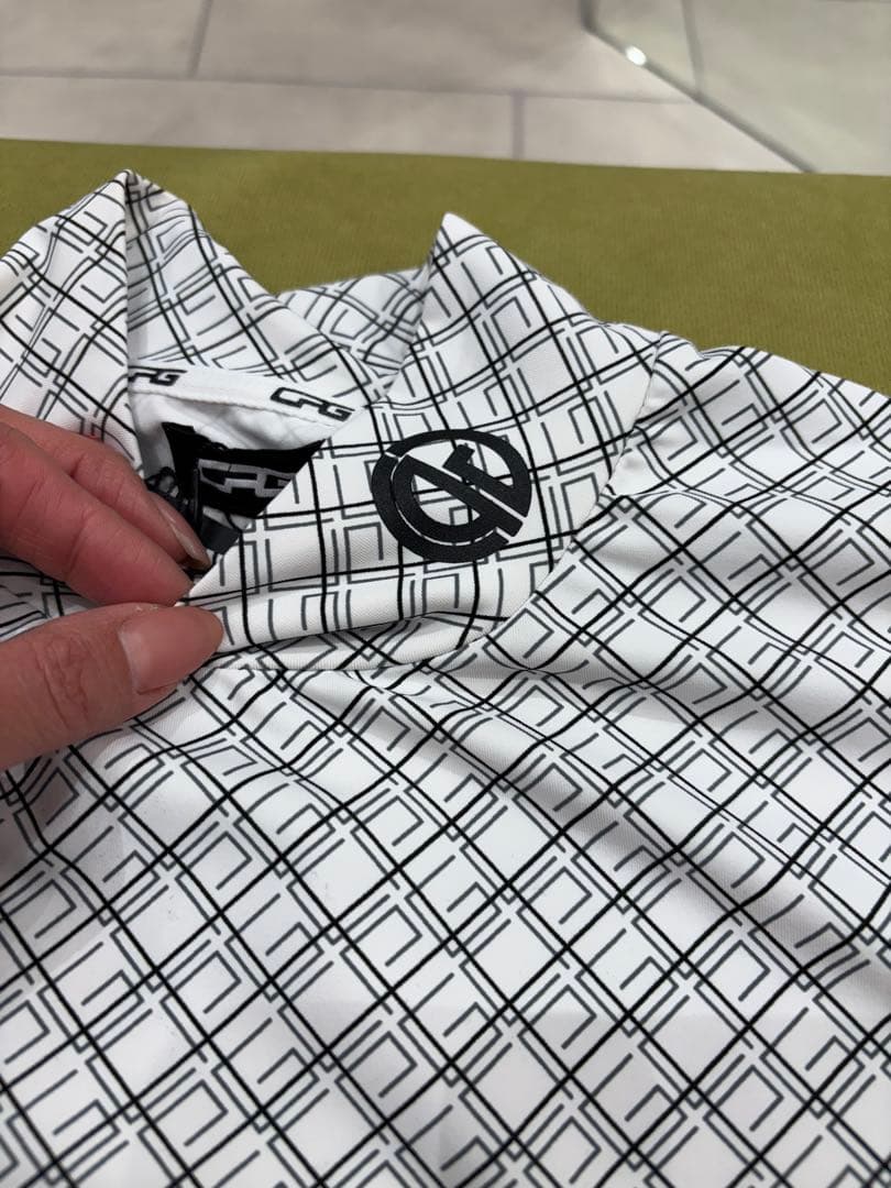 CPG GOLF 幾何学模様 ハイネックシャツ