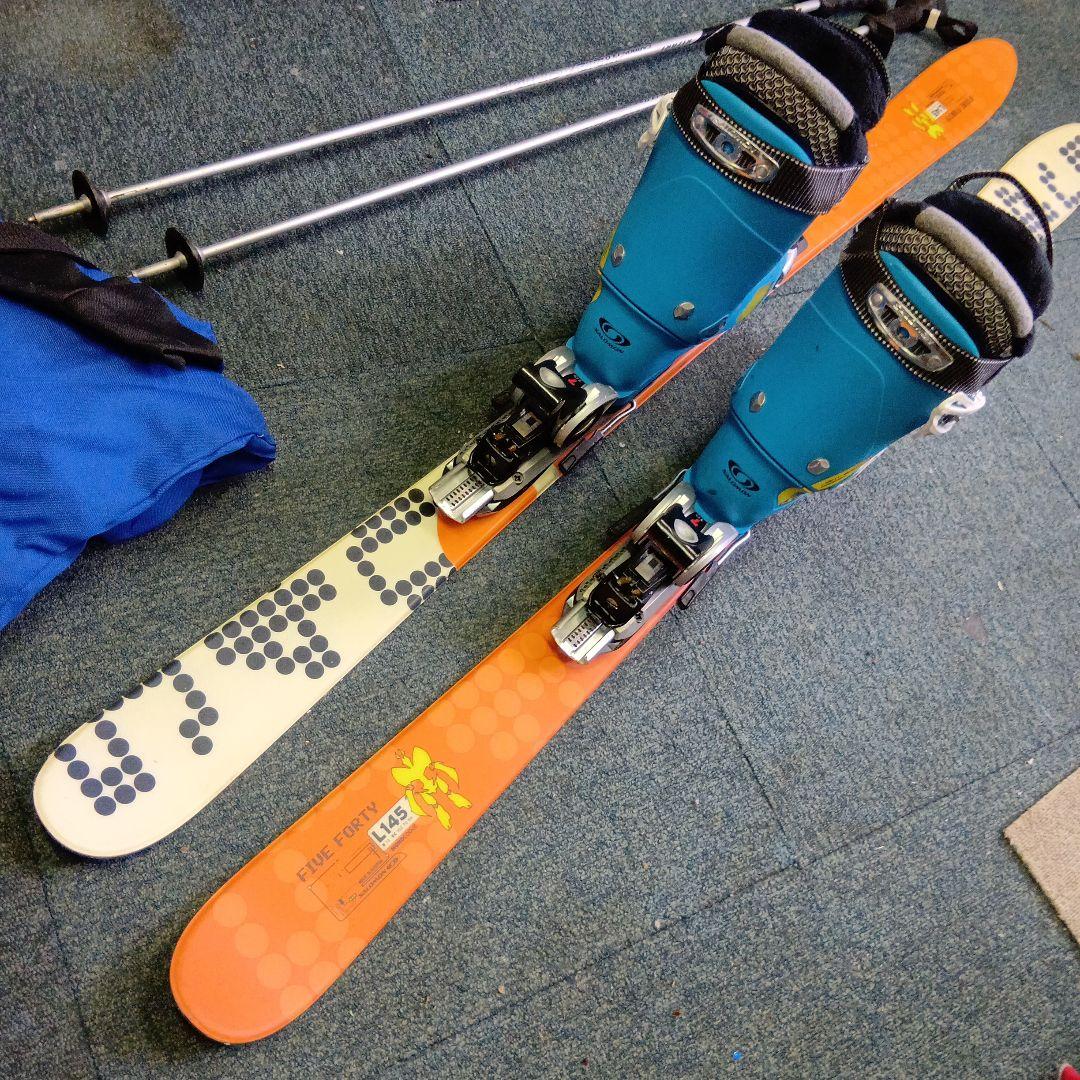 サロモン145cm ブーツ 24.5cm ポール付き …メンテナス済